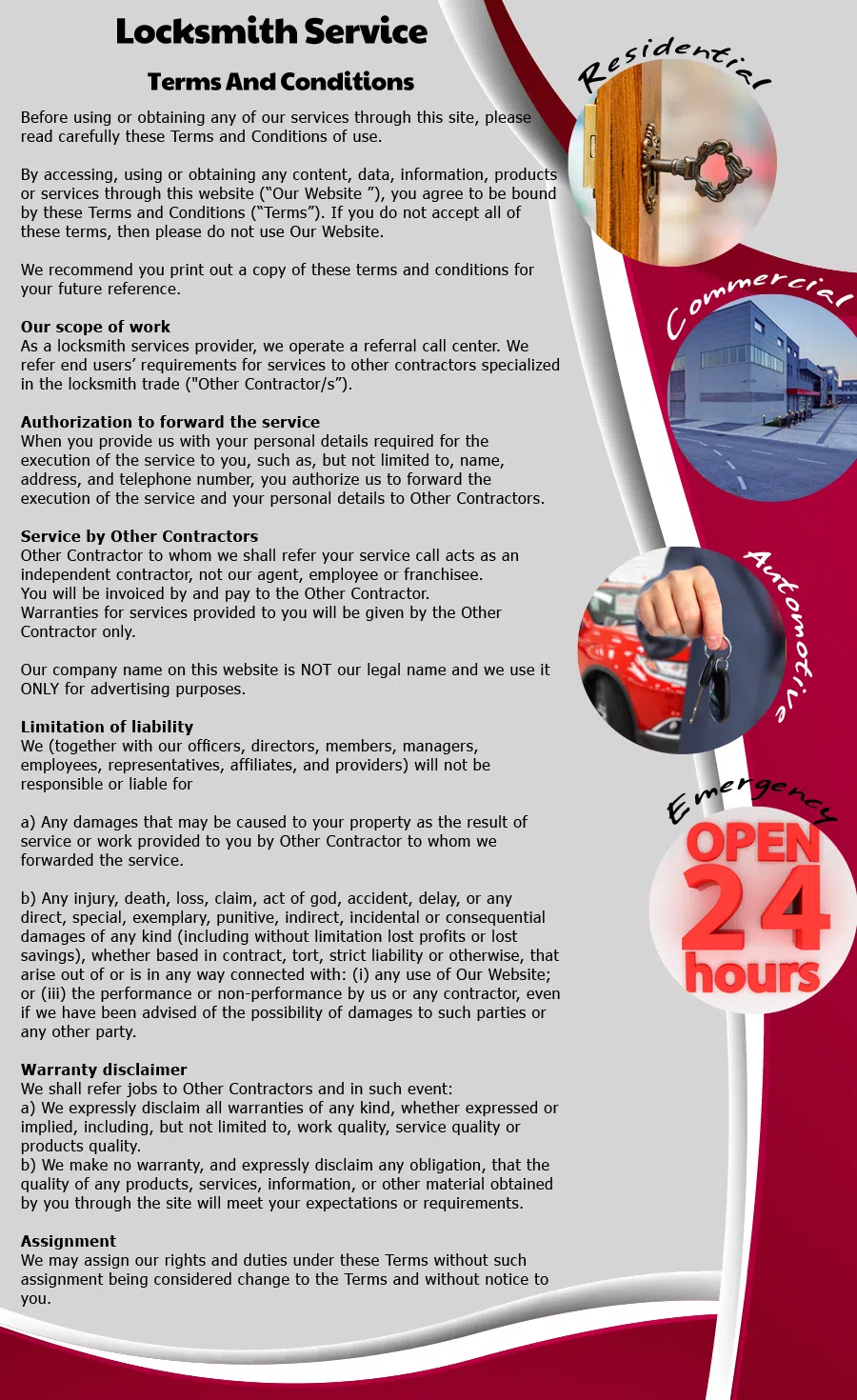 Chicago Pro Locksmith, Chicago, IL 312-763-5139 - Terms-and-conditions-9